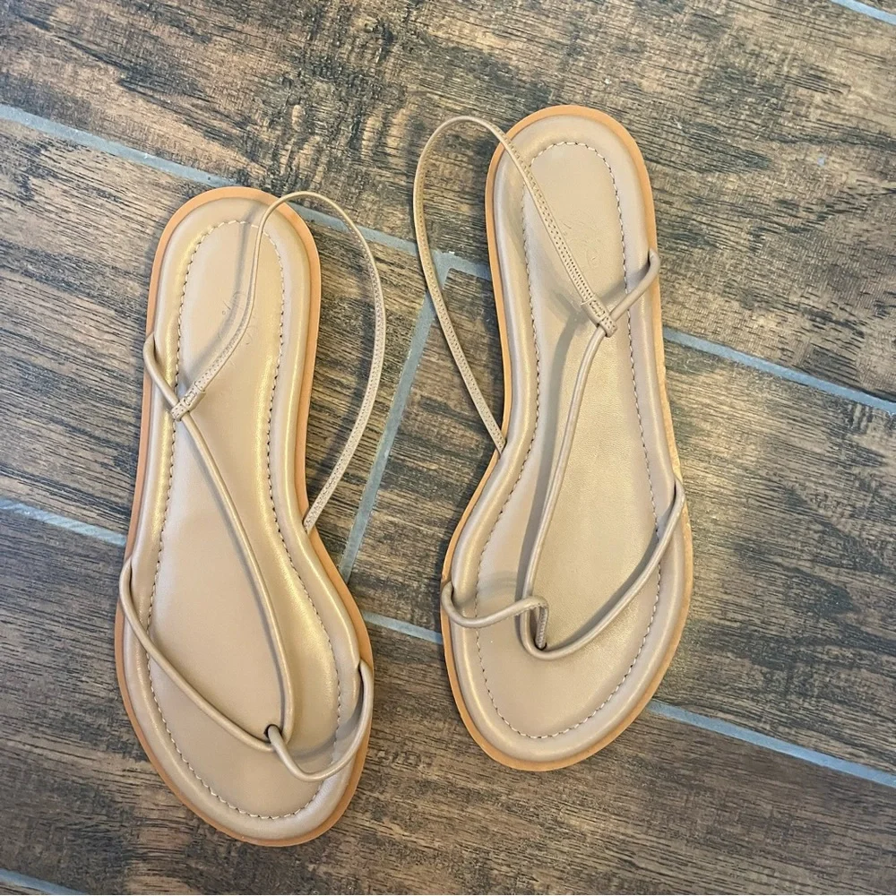 J. Crew brown leather sandal size 9 - Picture 1 of 2